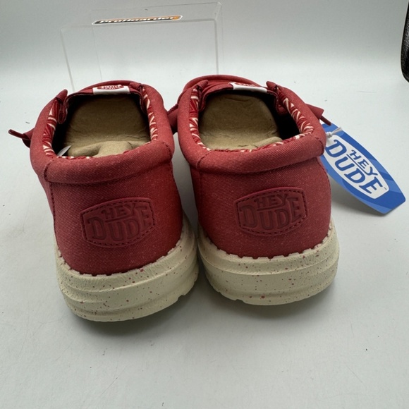 NEW Hey Dude Wally Canvas Karanda Red Men's US 12 - Picture 4 of 5